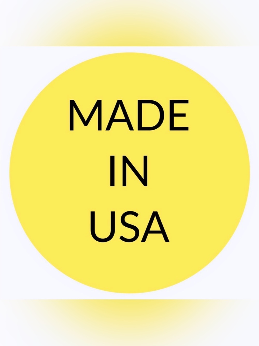 50 SHIPPING STICKERS - 2” ROUND - MADE IN USA - YELLOW